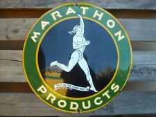 Marathon porcelain sign for sale  Woodland