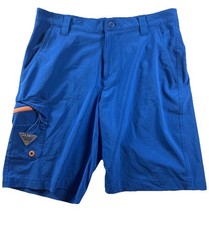Shorts de pesca masculino Columbia PFG azul laranja carga ao ar livre tamanho 32 comprar usado  Enviando para Brazil
