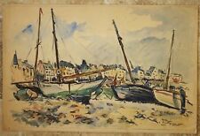Aquarelle 1933 pouliguen d'occasion  Langres