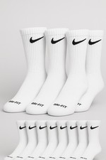 Skarpety Wysokie Nike Dri-Fit Białe 6 pak 43-46 na sprzedaż  PL