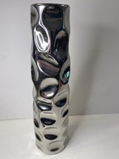 Vase silver metallic for sale  Ashby
