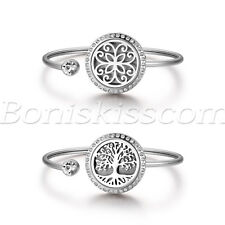 Pulseira feminina de aço inoxidável aroma óleo essencial medalhão foto abrível comprar usado  Enviando para Brazil