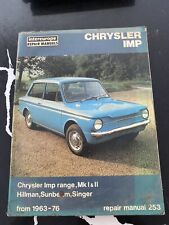 Chrysler imp workshop for sale  CHELMSFORD