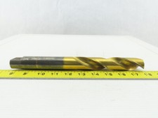 Broca 1-1/8", 118° ponto, torção espiral 2 flautas, HSS, comprimento extra 10-1/2" O, usado comprar usado  Enviando para Brazil