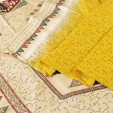 Tecido para artesanato de feltro vintage Sânscrito Sarees seda pura acolchoado estampado sari comprar usado  Enviando para Brazil