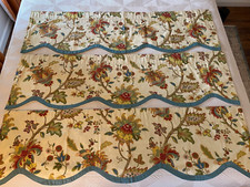 Valências recortadas personalizadas (3) damasco jacobino floral W 51" L 15" comprar usado  Enviando para Brazil