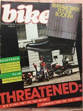 Bike magazine september for sale  COLCHESTER