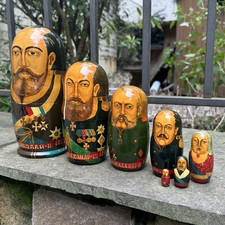 Bonecas russas antigas pintadas à mão originais da dinastia Romanov - Conjunto de 7 comprar usado  Enviando para Brazil
