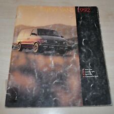 1992 Chevrolet Vans Astro Lumina Sportvan Konwersja Katalog Broszura Broszura Broszura na sprzedaż  PL
