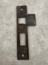 Antiga placa de batente vitoriana Eastlake porta batente 5 3/8” ferro fundido bronzeado comprar usado  Enviando para Brazil