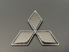 Karbonowa plakietka Mitsubishi 4,7cm LANCER EVOLUTION COLT CZT ASX FTO GTO JDM TURBO na sprzedaż  Wysyłka do Poland