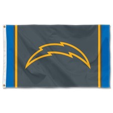 Bandera lateral negra de 3x5 pies para fanáticos de fútbol americano de Los Angeles Chargers - Banner de regalo segunda mano  Embacar hacia Mexico
