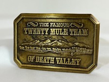 Fivela de cinto de latão maciço vintage bórax vinte mulas equipe Death Valley edição limitada comprar usado  Enviando para Brazil