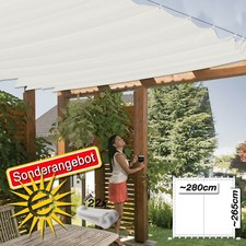 TOP Markiza napinająca linę biała szeroka 280x265 cm Pergola 22 haki do biegania wiązanie oksford na sprzedaż  Wysyłka do Poland