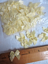 68 arcos individuais de cetim amarelo 1" quadrados centros de pérolas bonecas acabamento costura artesanal comprar usado  Enviando para Brazil