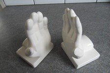 Hand bookends white for sale  ACCRINGTON
