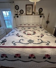 Vintage appliqué scalloped for sale  Grandville