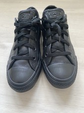 Converse black leather for sale  HARROW