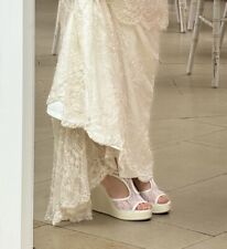 Ivory wedge sandals for sale  LEICESTER