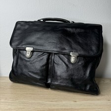 Pasta de couro preta Arezzo bolsa para laptop canto danificado veja fotos feitas na Itália comprar usado  Enviando para Brazil
