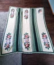 LINDO! Cobertor afegão vintage feito à mão floral de crochê decoração cottagecore  comprar usado  Enviando para Brazil