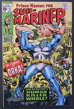 PRINCE NAMOR, THE SUB-MARINER #23 QUADRINHOS (MARVEL, 1969) PRATA 1º quiabo - comprar usado  Enviando para Brazil
