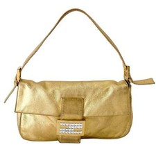 Bolsa de ombro FENDI Baguette couro dourado Rhinsotne Hardware comprar usado  Enviando para Brazil