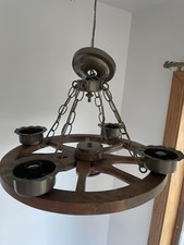 4 luces de colección. "Lámpara colgante de techo colgante de rueda de carro de luz colgante de 18""" segunda mano  Embacar hacia Mexico
