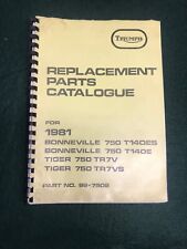 Triumph parts catalogue for sale  BRENTWOOD