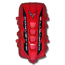 Capa de motor C8 Corvette - Tocha vermelha, acabamento lateral preto, letras brancas, usado comprar usado  Enviando para Brazil