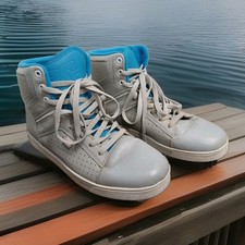 👟 Tênis de skate tamanho 10 US DC HIGH TOP AZUL CINZA 👟 comprar usado  Enviando para Brazil