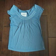 Blusa azul feminina Abercrombie & Fitch New York sem mangas comprar usado  Enviando para Brazil