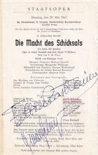 Autographed opera cast for sale  LONDON