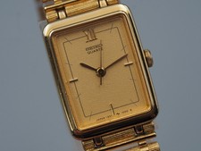 [EXC+5] SEIKO 1221-5700 relógio feminino vintage retangular quartzo ouro do Japão, usado comprar usado  Enviando para Brazil