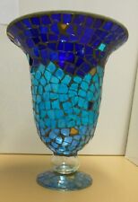 Glasblumenvase pokal mosaik gebraucht kaufen  Überlingen
