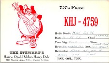 Cartão postal vintage década de 1960 Harry Opal Debbie Stewart Canton OH CB rádio base QSL comprar usado  Enviando para Brazil