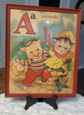 Vintage framed linen for sale  Caledonia