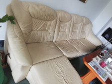 Ledercouch himolla beige gebraucht kaufen  Kamenz
