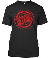 Camiseta vermelha importada de Detroit feita nos EUA tamanho P a 5XL comprar usado  Enviando para Brazil