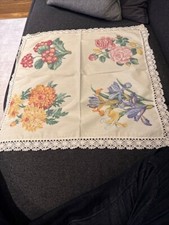Conjunto de 8 guardanapos de jantar design floral algodão com franja de renda 22x22" comprar usado  Enviando para Brazil