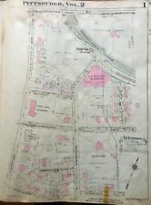 1923 PITTSBURGH PA SHADY SIDE ACADEMY & STATION PITCAIRN ESTATE ATLAS MAPA comprar usado  Enviando para Brazil