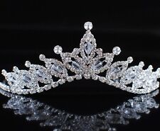 Tiara de noiva romântica strass transparente coroa de flores casamento formatura concurso festa comprar usado  Enviando para Brazil