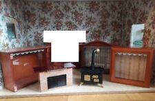 zestaw mebli gablot miniaturowych reutter kuchenka witryna bar lada 6 sztuk lalk na sprzedaż  PL
