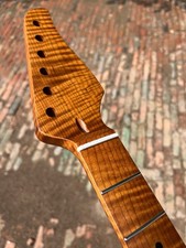 AAAA aço inoxidável 22 trastes suhr torrado chama bordo guitarra elétrica pescoço cetim comprar usado  Enviando para Brazil