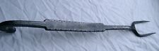 Garfo de torrada francês antigo, vintage feito à mão de ferro forjado - 59cm de comprimento comprar usado  Enviando para Brazil