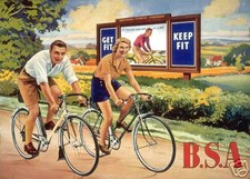 Bsa bicycles print for sale  Santa Maria