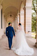 Schleppe hochzeitschleppe brau gebraucht kaufen  Bad Brückenau