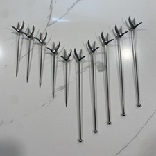 5 varas de vodca ganso cinza agitar/swizzle 5 palitos de azeitona/coquetel aço inoxidável 🍸 comprar usado  Enviando para Brazil