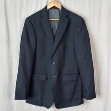 Blazer de tweed Calvin Klein Macys masculino loja 38R lã azul marinho corpcore hipster, usado comprar usado  Enviando para Brazil