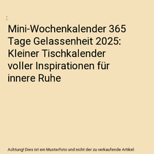 Mini wochenkalender 365 gebraucht kaufen  Trebbin